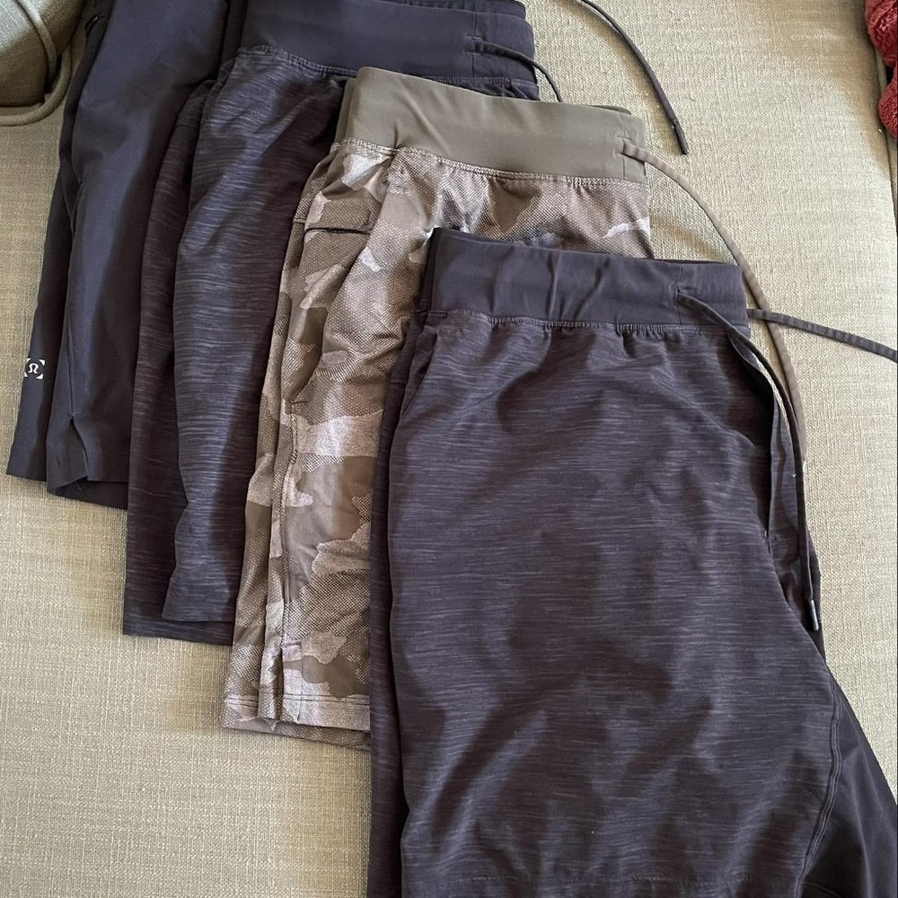 3 x Lululemon T.H.E. Shorts, Linerless, 7" XL